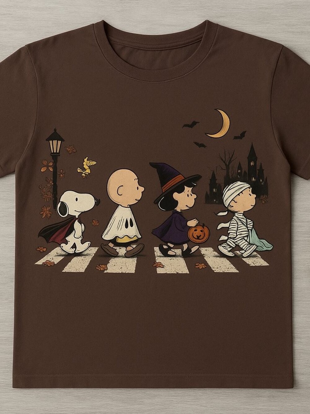 Vintage Peanuts Halloween Snoopy Trick or Treat Spooky Fall T-Shirt